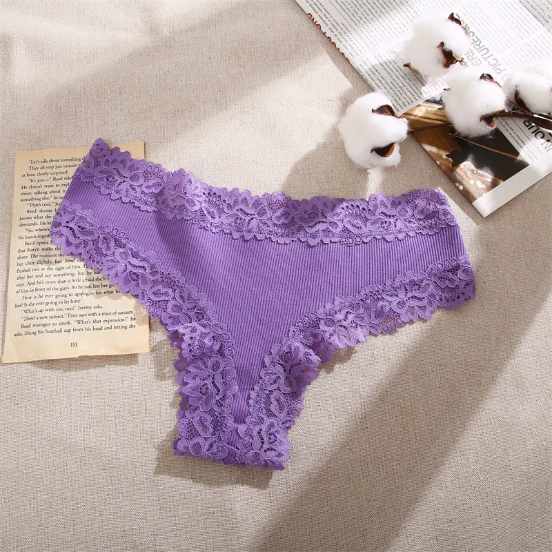 5er Set Damen Slips Hipster sexy Unterhose Spitze
