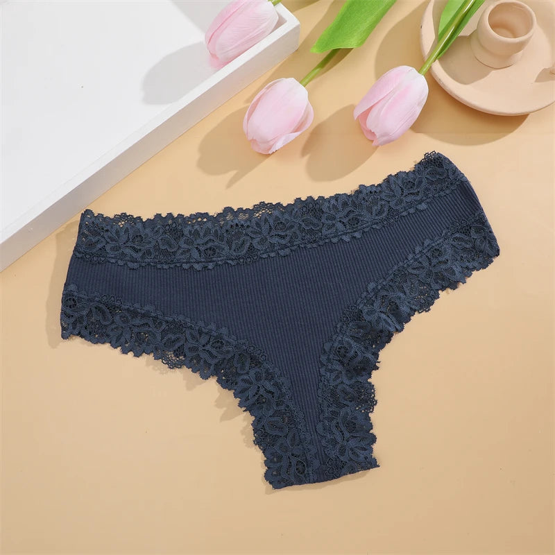 5er Set Damen Slips Hipster sexy Unterhose Spitze