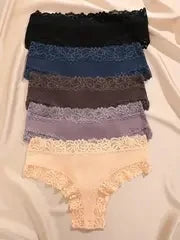 5er Set Damen Slips Hipster sexy Unterhose Spitze