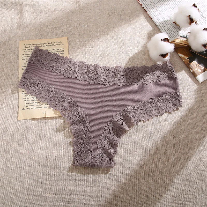 5er Set Damen Slips Hipster sexy Unterhose Spitze