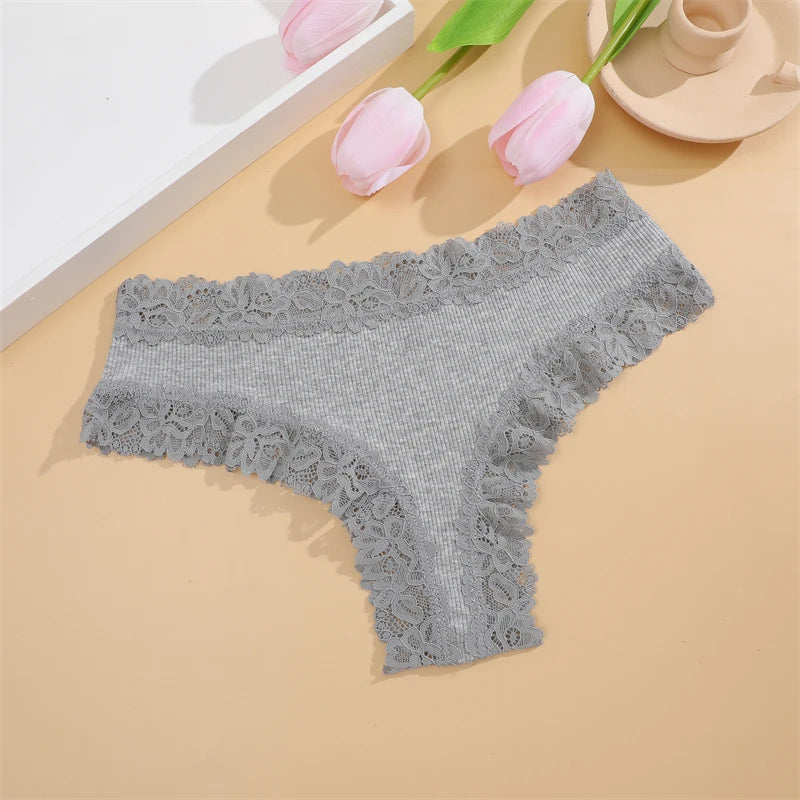 5er Set Damen Slips Hipster sexy Unterhose Spitze