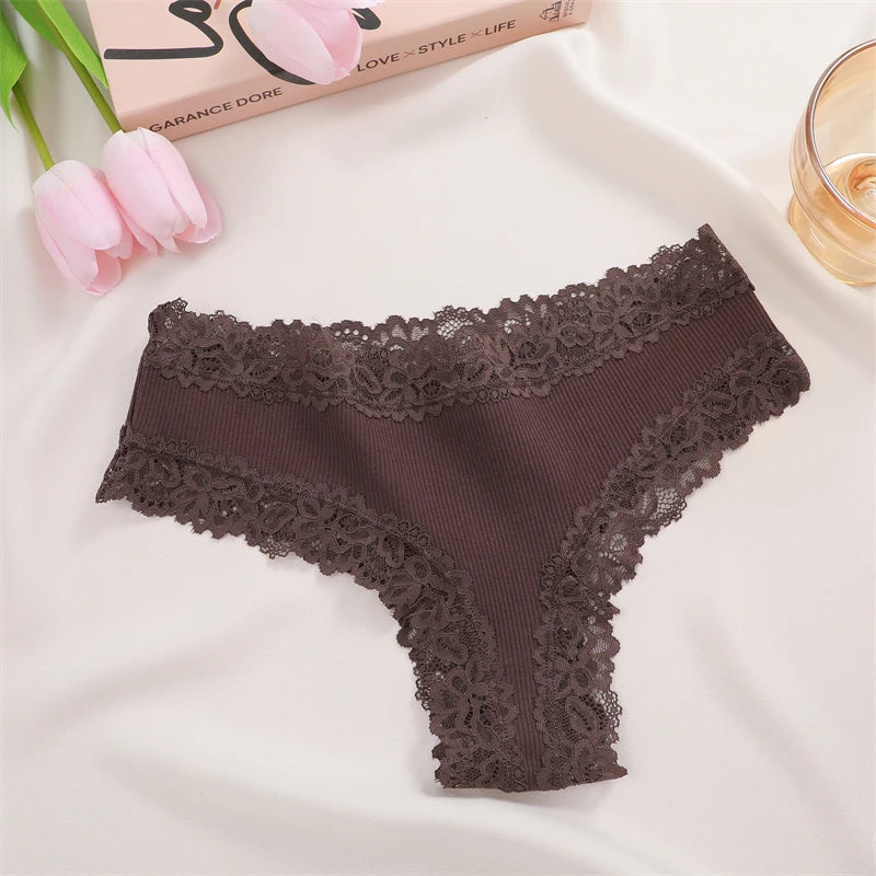 5er Set Damen Slips Hipster sexy Unterhose Spitze