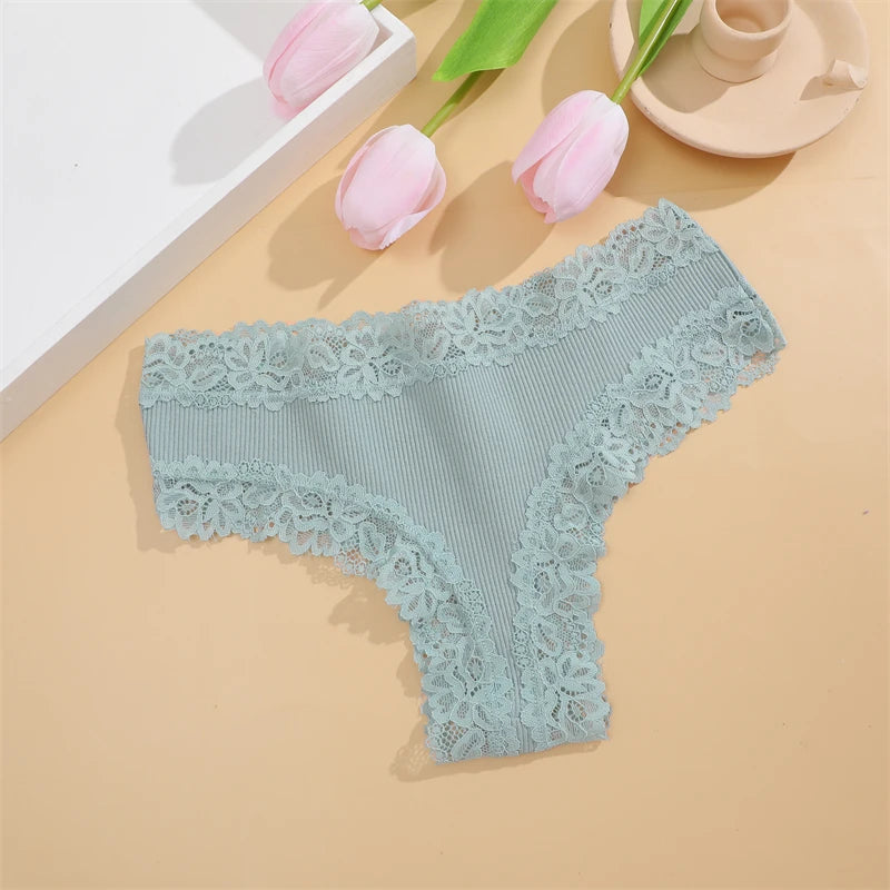 5er Set Damen Slips Hipster sexy Unterhose Spitze